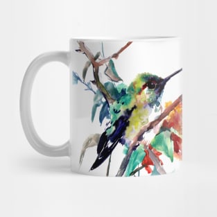 Cute Hummingbird and Orange Flower Mug